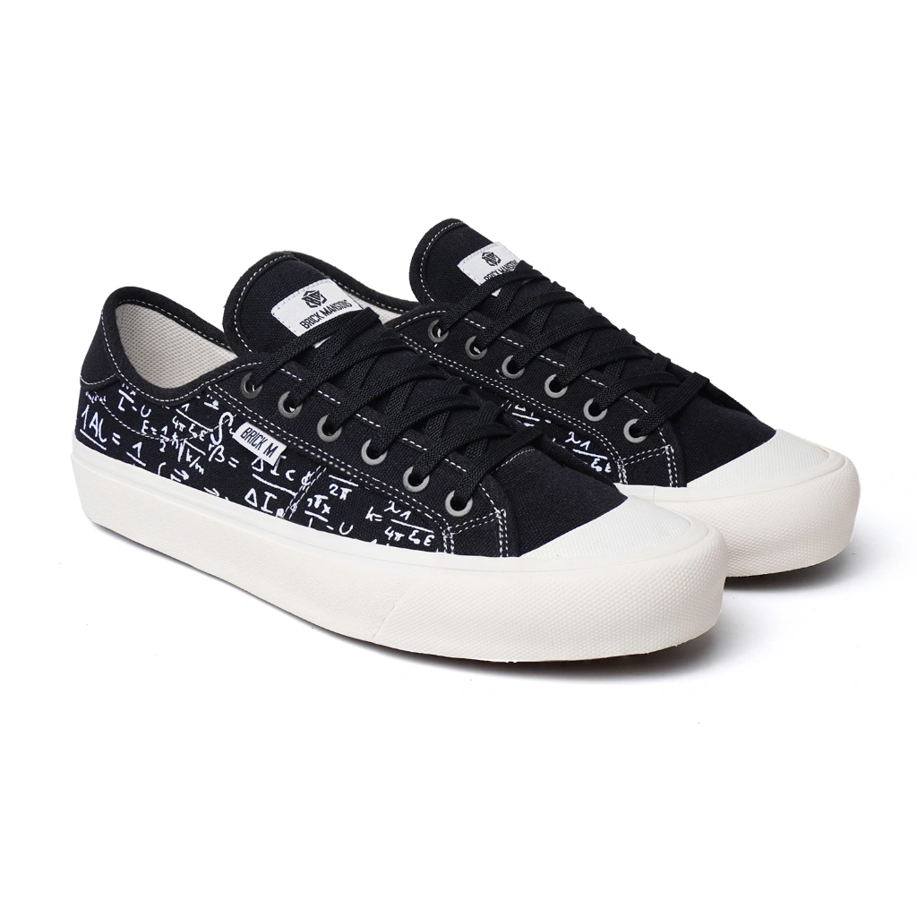 Brick Mansions - Urban Street Einstain Black White Sepatu Sneakers Casual Sekolah Pria Wanita