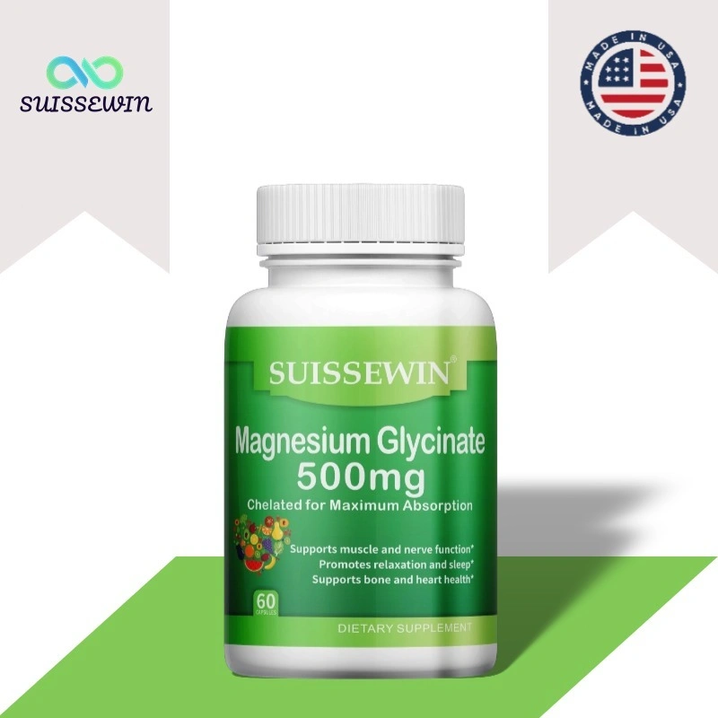 Magnesium glisinat 500mg, membantu tidur, melemaskan otot, menenangkan emosi, meningkatkan kualitas tidur, meredakan kram kaki dan penyakit jantung