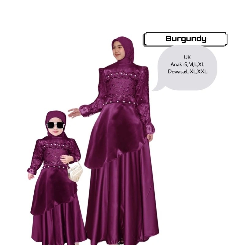 MAXI DERINA/NAGITA IBU DAN ANAK/GAMIS TERBARU/NEW GAMIS TILE MUvTIATA/DRESS PARTY GOOD QUALITY
