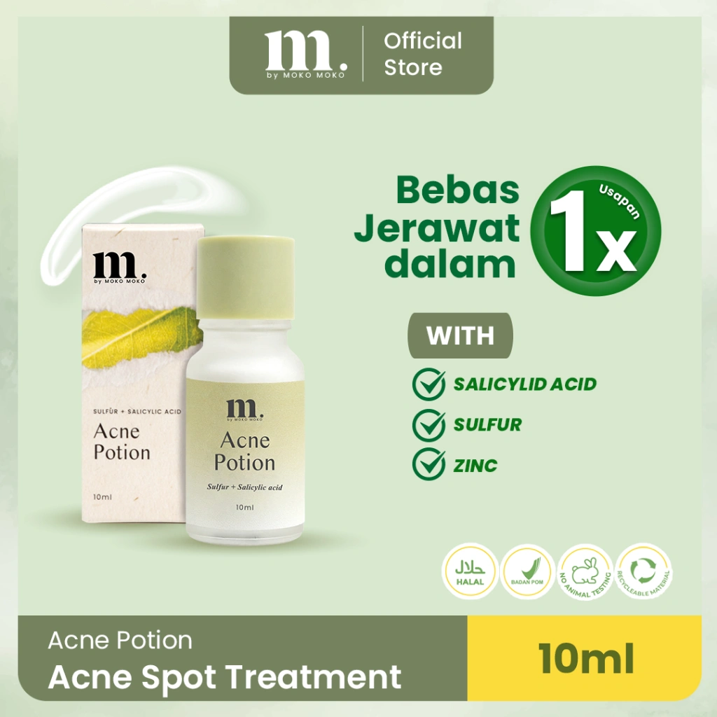 [BPOM] Moko Moko Acne Potion Acne Spot Treatment - Obat Totol Jerawat