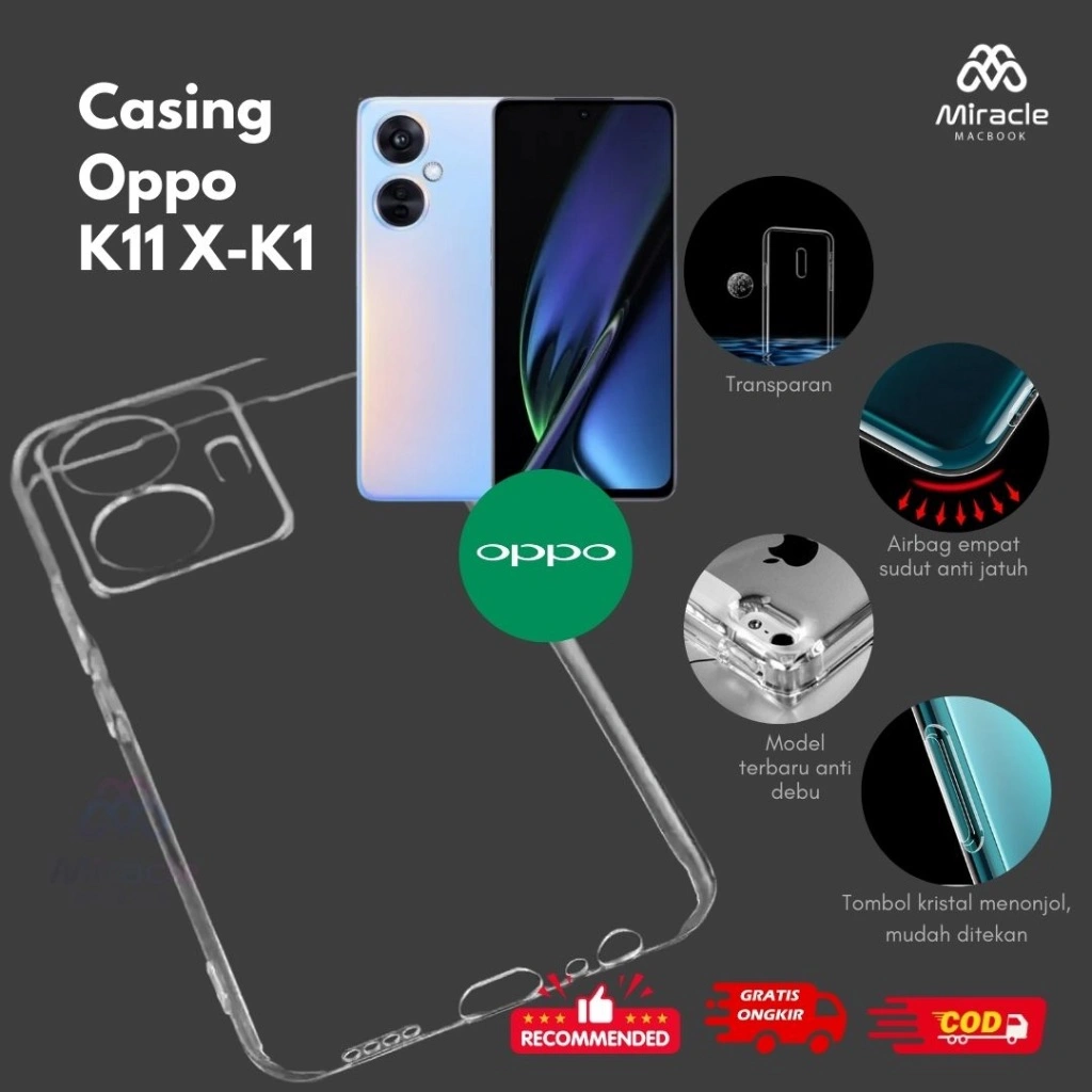 ANTI KUNING !! Casing Transparan Hard Clear Case Premium Oppo K11X K11 K10PRO K10X K 10 K9PRO K9X K9S K7X K7 K5 K3 K1 Transparan Jelly Silicon