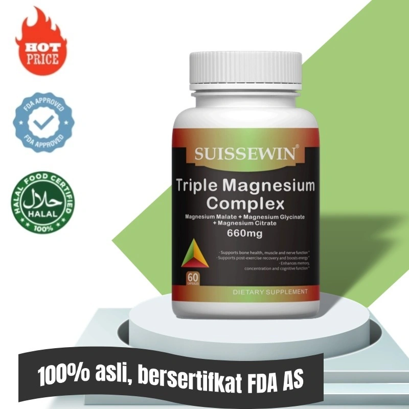 Suplemen Magnesium 3 Jenis - Untuk Tidur Lebih Baik dan Keseimbangan Tubuh