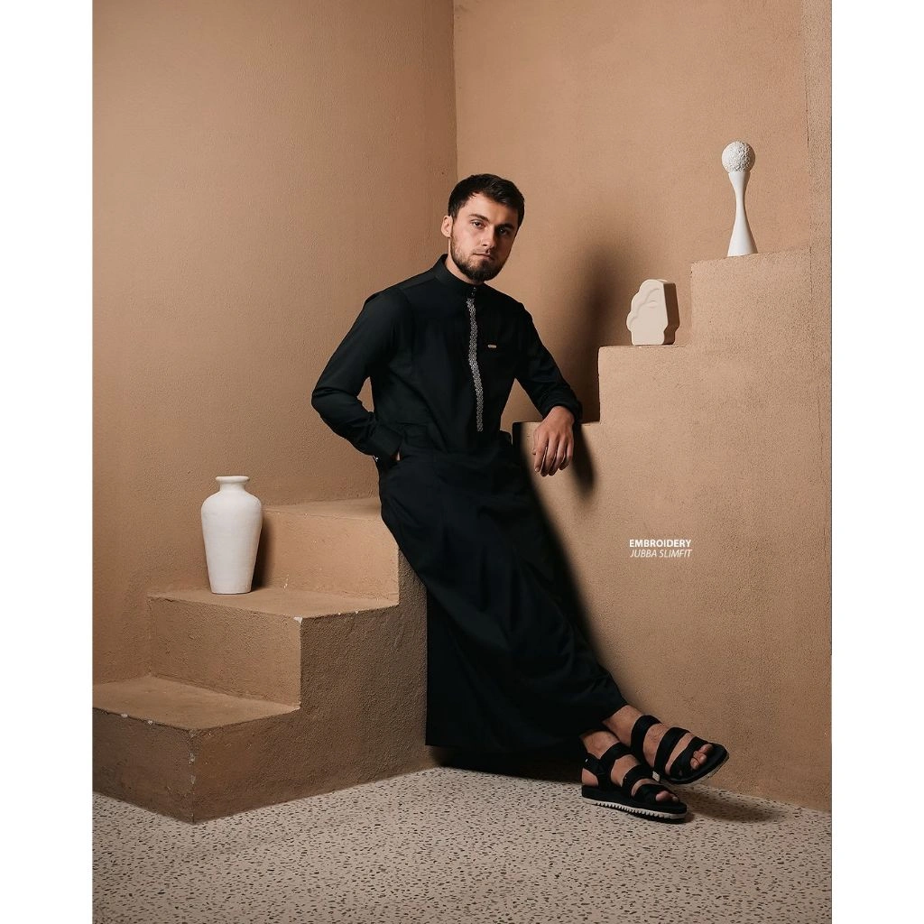 Samase Jubba Saudi Embroidery SlimFit Lengan Panjang S053 Limited Edition