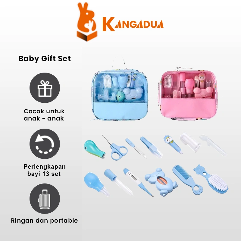 KANGADUA Peralatan Bayi Baby Care Kit 13PCS/6PCS Gunting Kuku Bayi Peralatan Perawatan Bayi Baru Lahir Kado Health Care Thermometer