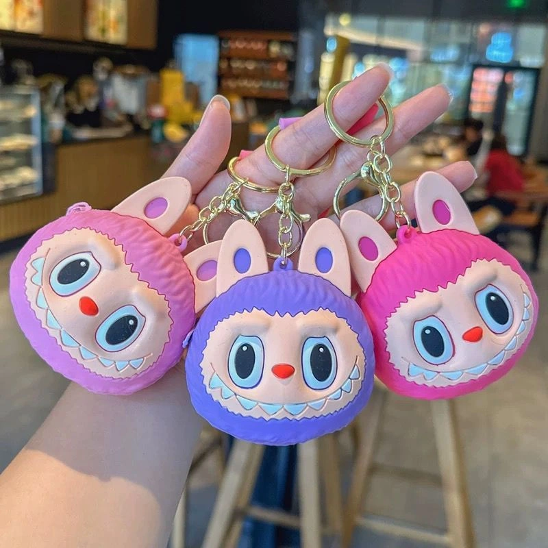 ENCOM - KY31 Gantungan Kunci Dompet Koin / Dompet Karakter / Dompet Silikon Labubu New