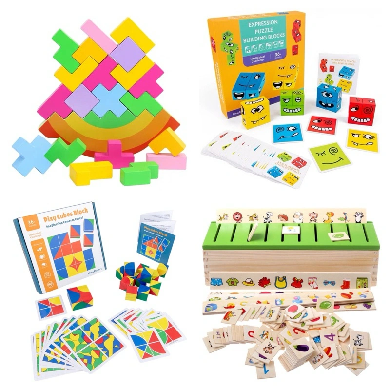 Expression Puzzle Building Pixy Cubes Blocks Game/Knowledge Classification/Rocking Stacking Height Balance Game/Imagination Comes In Cubes Game/Mainan Block Puzzle/Matching Puzzle Game/Mainan Edukasi Anak/Education Toys/Kids Toys/Family Game/Party Game
