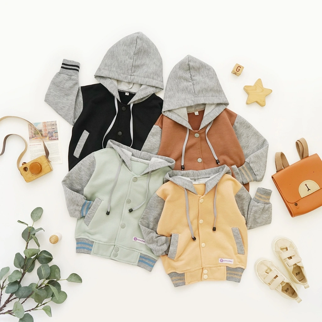 Gummy Baby Jaket Baseball Anak Jaket Hoodie Anak 1 8 Tahun Jaket Varsity Anak Jaket Korean Style