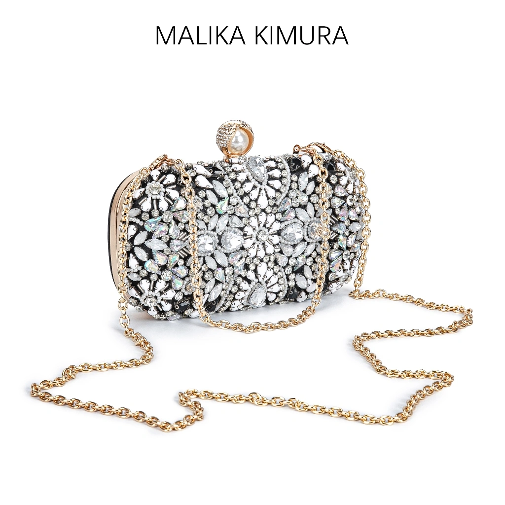 MALIKA KIMURA -  Tas kondangan fashion rantai / Clutch original branded / Clutch Party Bag / Hadiah perjamuan fashion / Evening Dress Bag#8-5-9