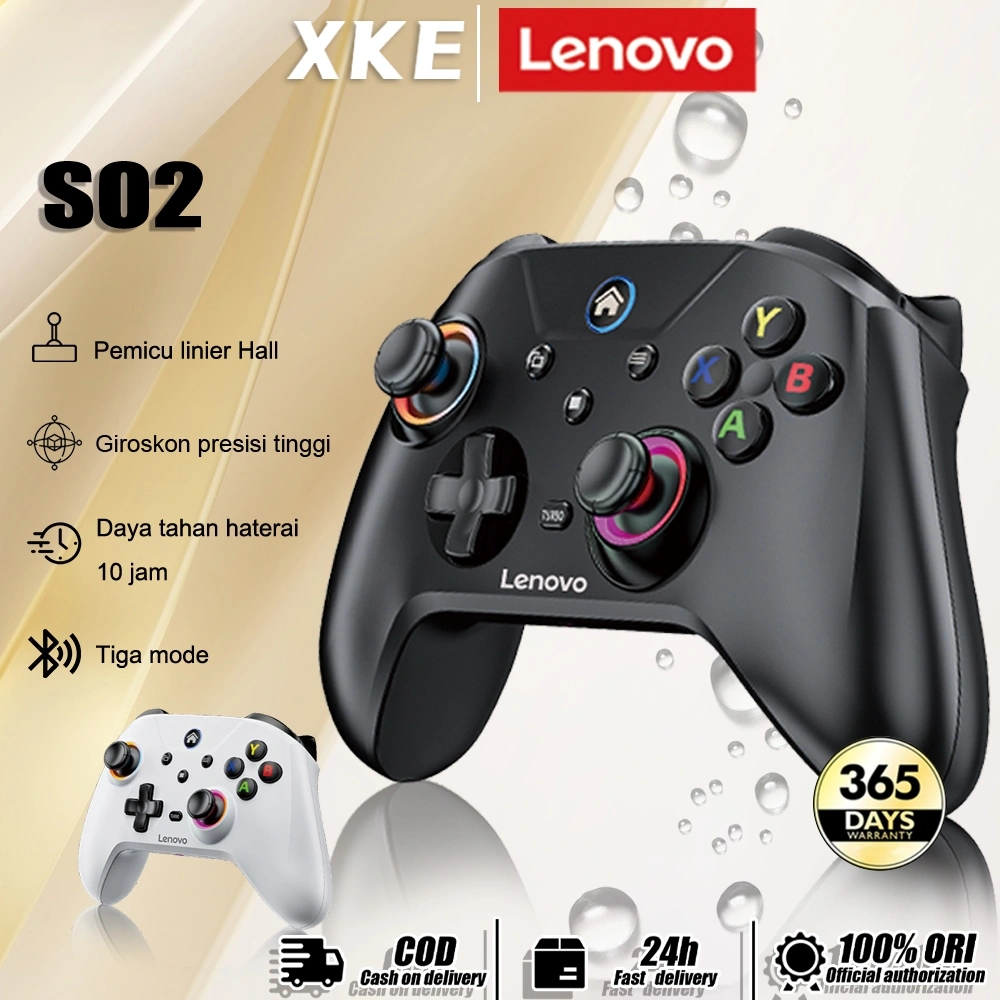 S02 Gamepad Wireless For PC Memiliki Efek Umpan Balik Getaran Stick Ponsel Low Latency