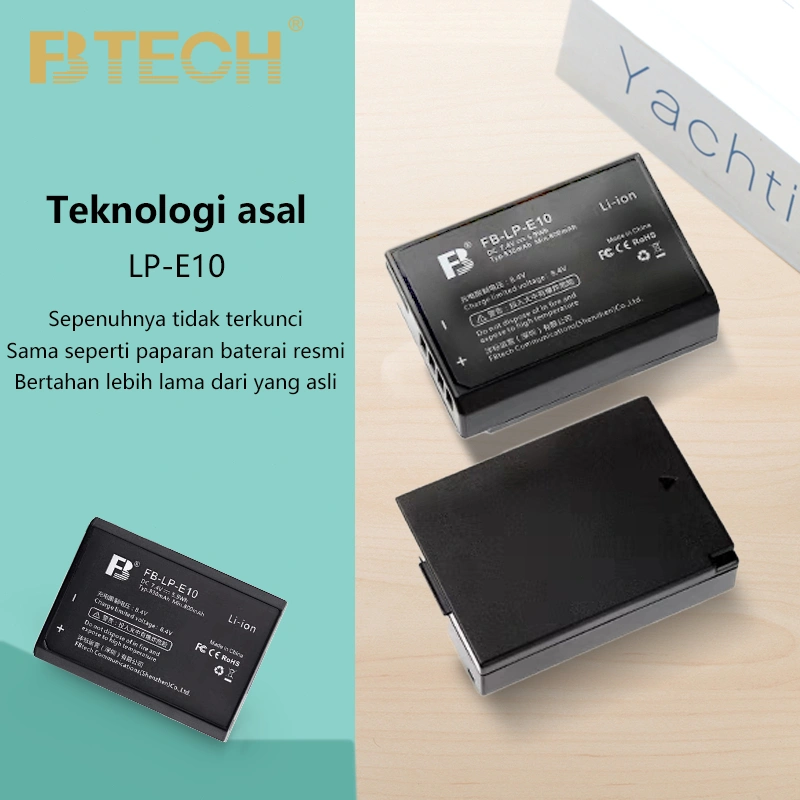 FB LP E10 kamera digital baterai 830 mAh isi ulang charger untuk kamera canon SLR 1100D1200D 1300D1500D 3000D 4000D
