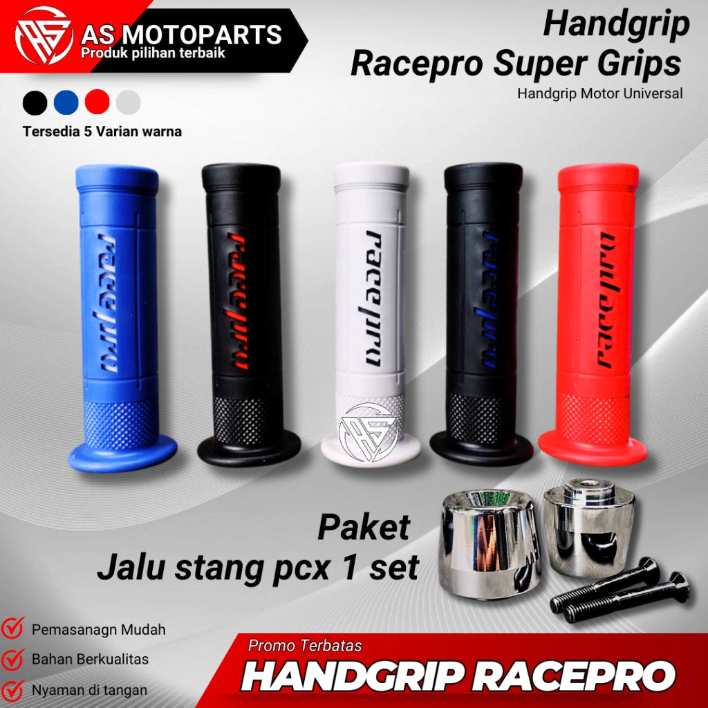 PAKET JALU STANG PCX 1 SET HANDGRIP RACEPRO SUPER GRIPS HANGRIP STANG HAND GRIP JALU PCX 1 SET