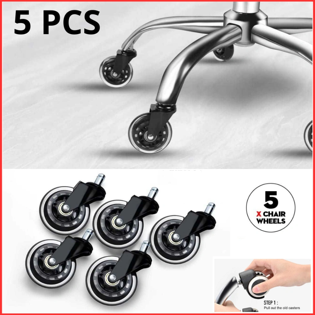 KING 5 PCS NAIERDI Roda Kursi putar kerja Kantor gaming Rollerblade Caster 11mm Caster-001 -