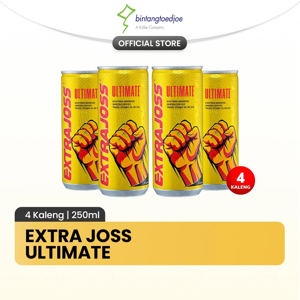 Extra Joss Ultimate 4 Kaleng- Energy Drink, Green Coffee, dan Less Sugar