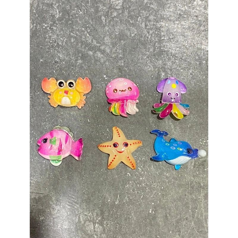 25pcs clay karakter sea world mix
