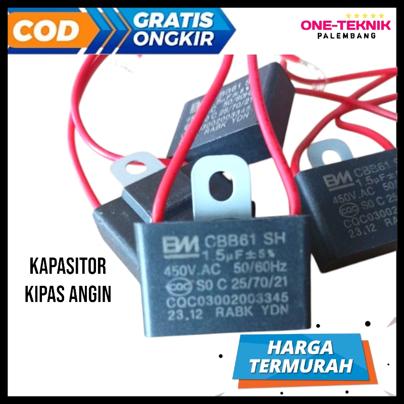 KAPASITOR KIPAS ANGIN 1,5 MICRO | 2 MICRO | 2.5 MICRO