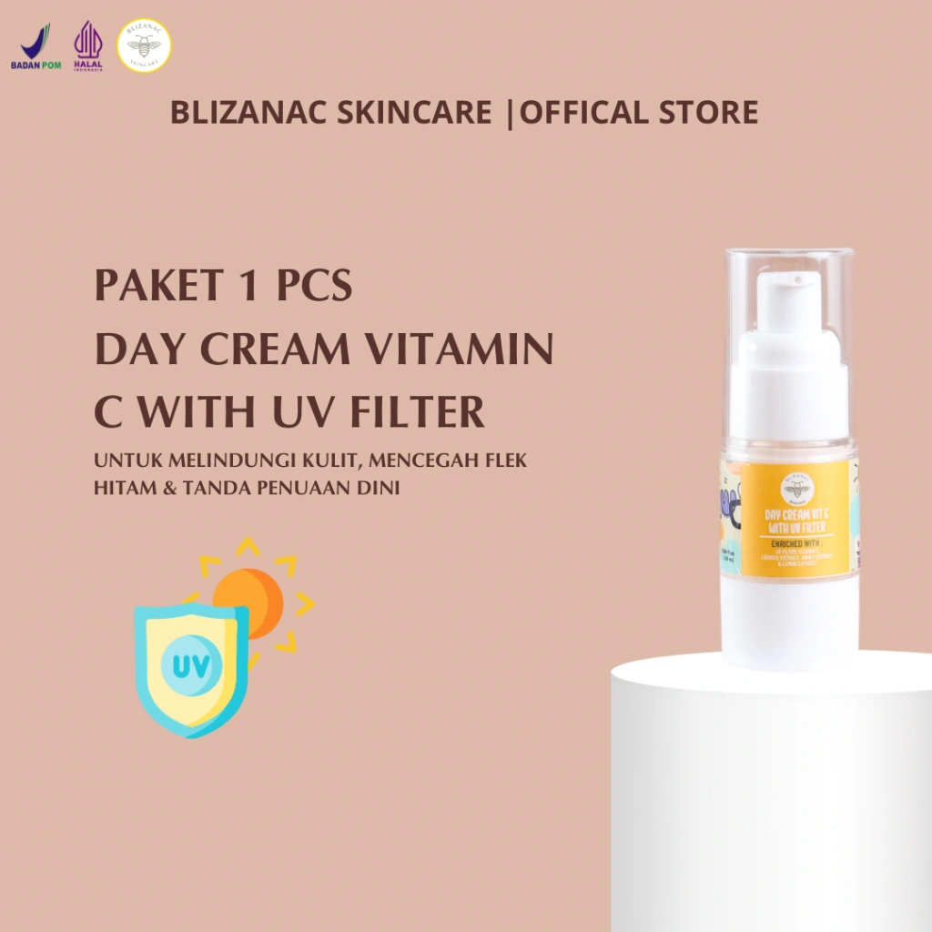 BLIZANAC SKINCARE Paket 1 Day Cream Vitamin C with UV Filter 20gr
