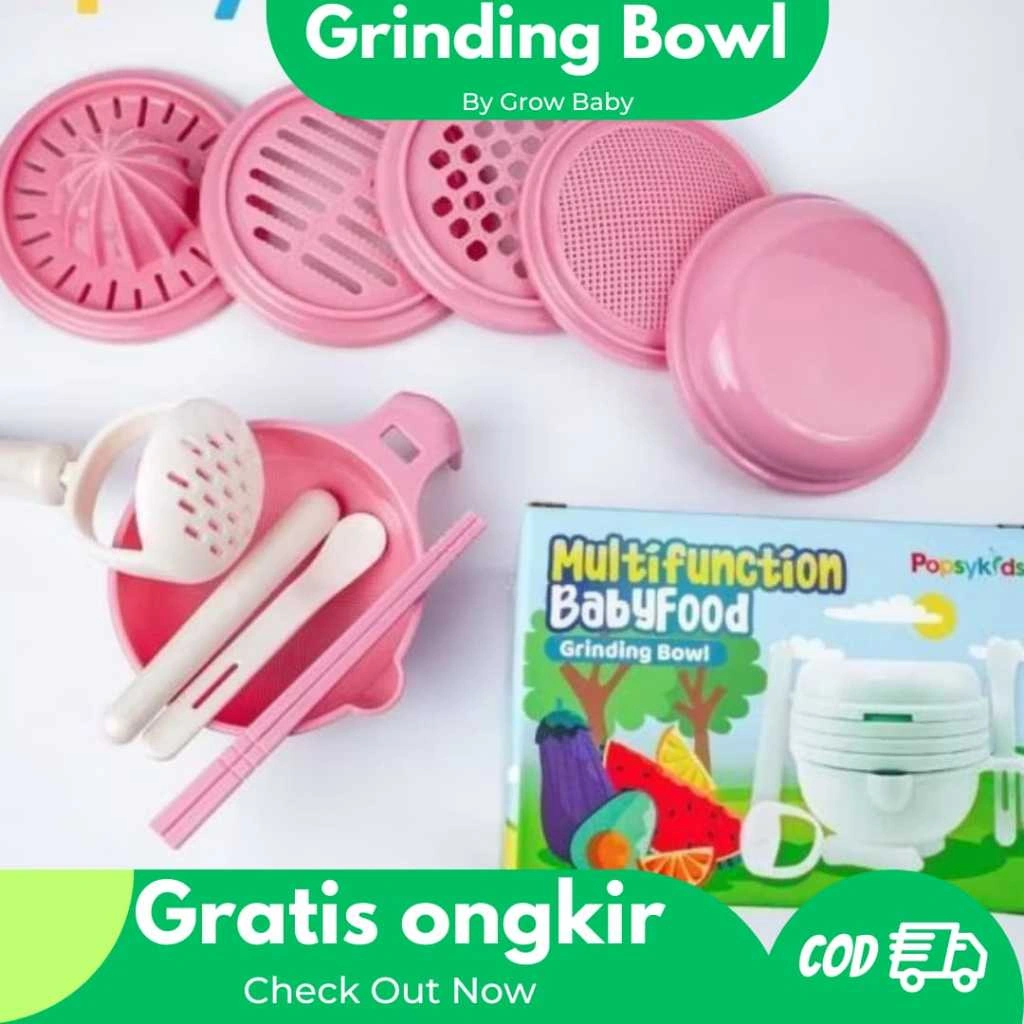 Popsy Kids Grinding Bowl MPAsi Food Maker Alat Pembuat Makanan MPAsi