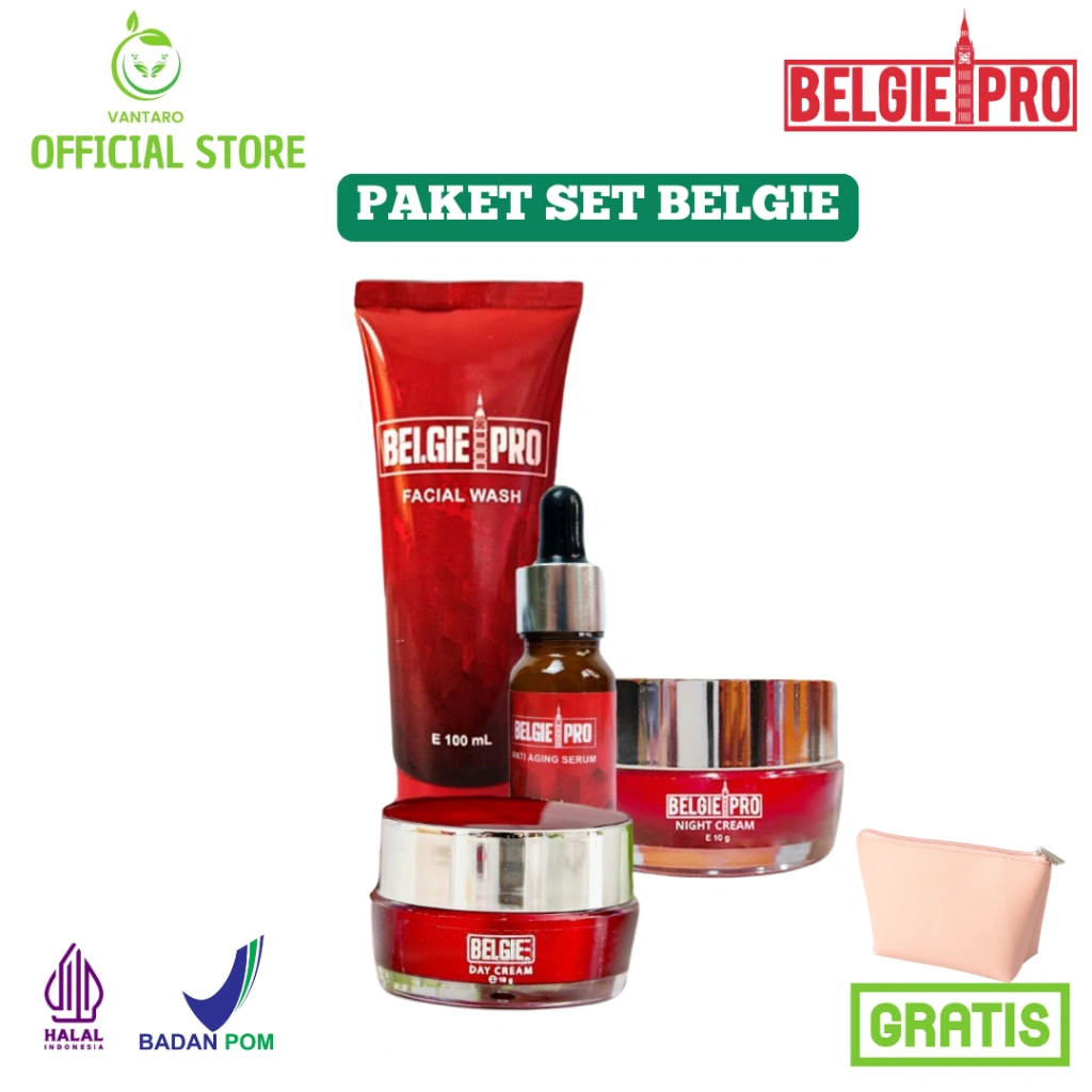 BELGIE PRO - Paket Set Wash Serum Day Cream & Night Cream With Propolis