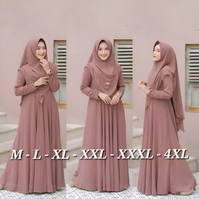 MAYRA SYARI UKURAN M L XL XXL XXXL 4XL GAMIS PLUS JILBAB 2 LAYER POLOS BUSUI MURAH TERBARU PESTA KEKINIAN BAJU WANITA KONDANGAN TERLARIS BERKUALITAS HAJI UMROH PUTIH JUMBO REMAJA MURAH HITAM MILO DISKON PROMO IBU IBU BIGE SIZE LEBARAN 2025