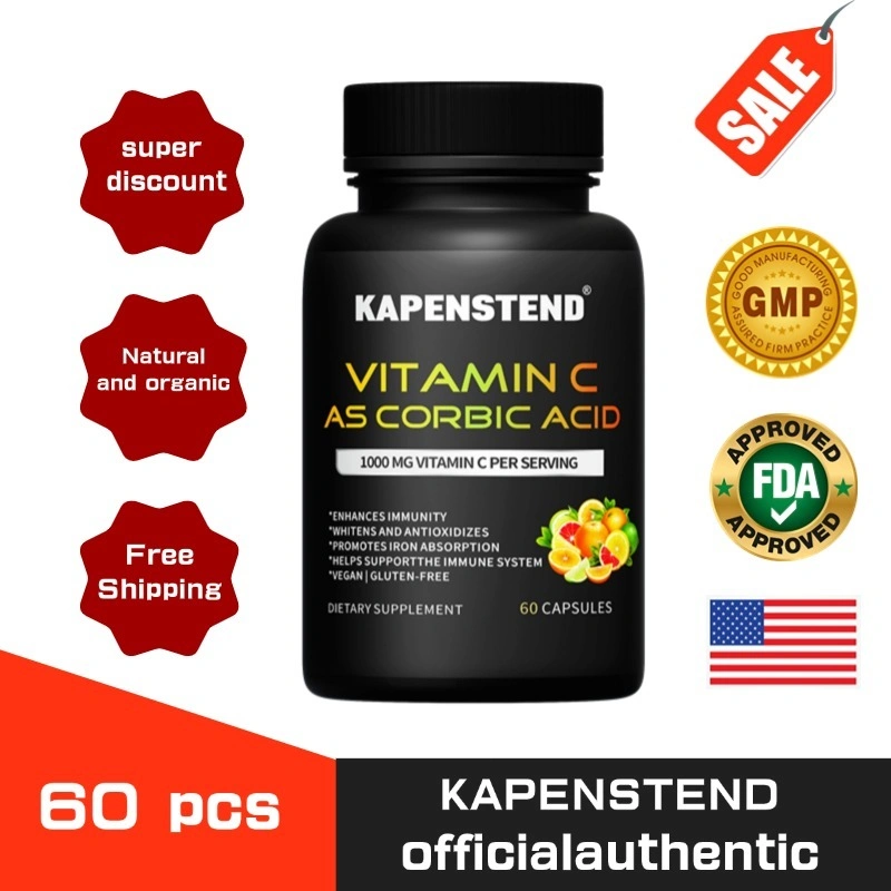 KAPENSTEND Vitamin C, 1000 mg, daya serap kuat, memutihkan, meningkatkan kekebalan