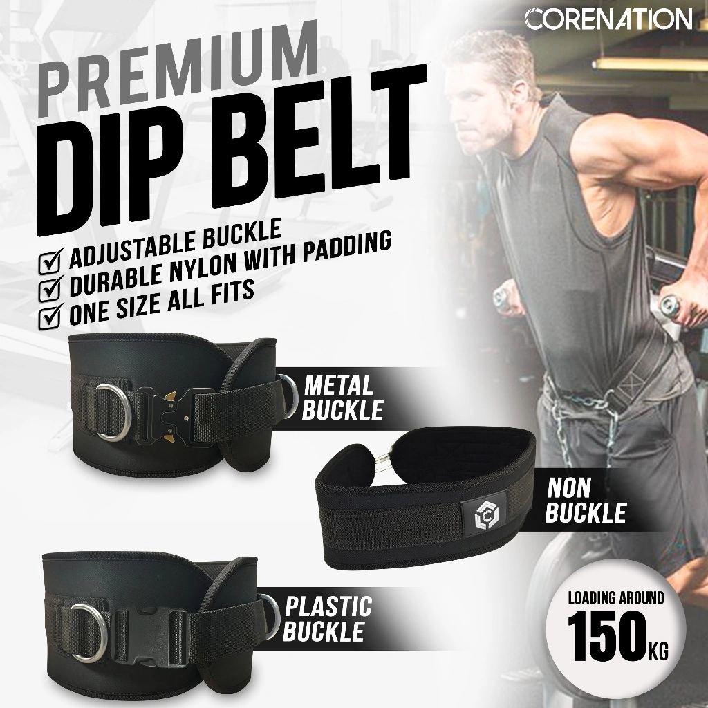 CoreNation Premium Dip Belt | Pull Up Belt | Gym & Fitness | Sabuk Pull Up
