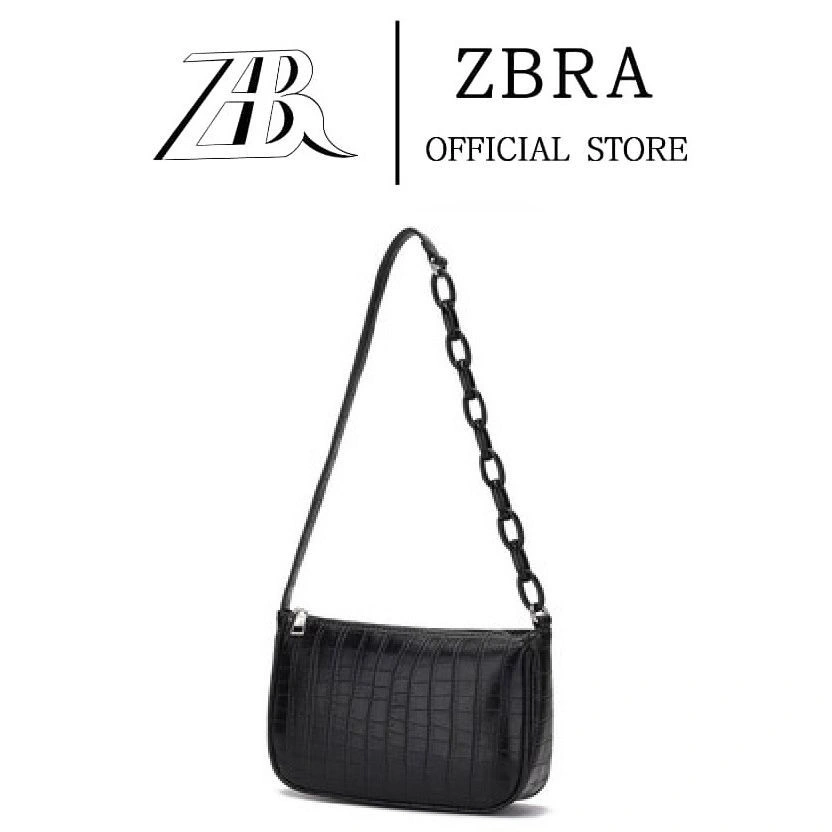ZBRA Tas Bahu Baquette Tas Kondangan Wanita Tas Shoulder Bag Mini Croco Rantai Fashion Wanita #001