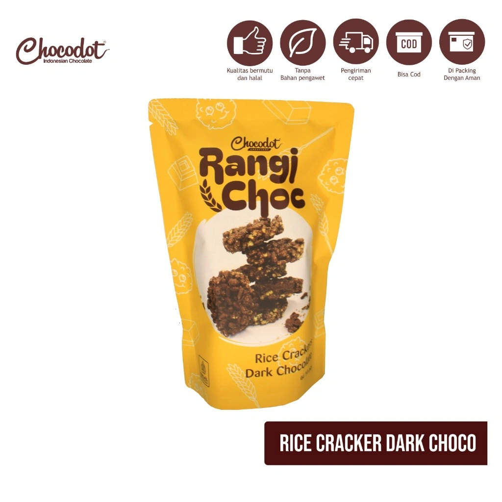 Coklat Chocodot Rangichoc Series Dark Chocolate - Ranginang Coklat - Rice Crispy Coklat 100gr