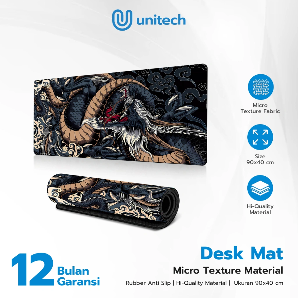 Unitech Mousepad Gaming Besar 90x40cm Desk Mat Anti Slip Gaming Mouse Pad