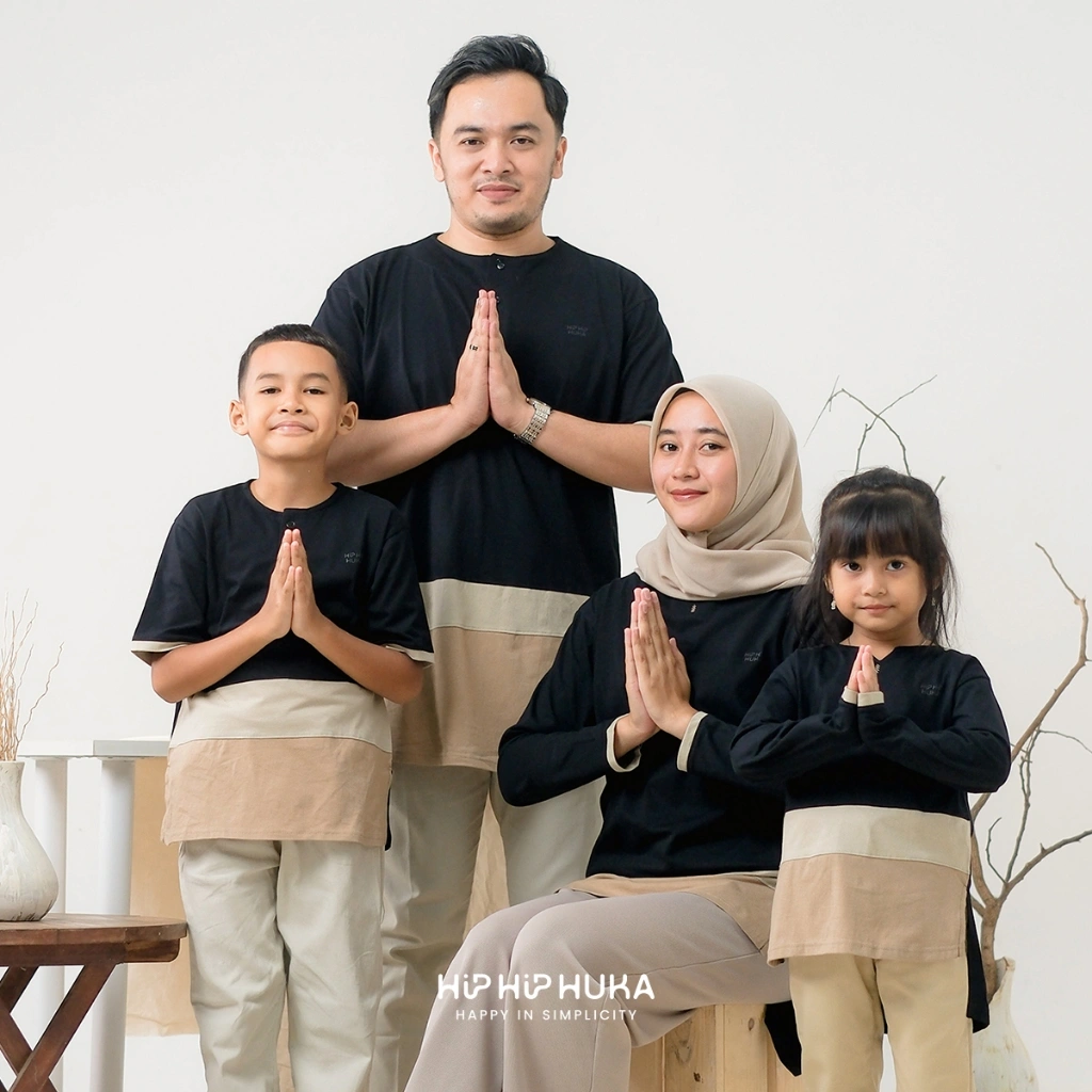 HipHipHuka - Baju Couple Keluarga Kurta Ayah Anak Laki Tunik Ibu Anak Perempuan Busui Nirwana Tapa