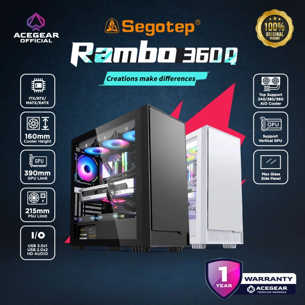SEGOTEP RAMBO 360Q (E-ATX Premium PC Case)