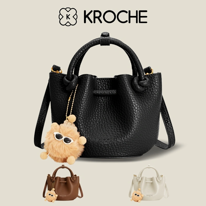 Kroche - [Free Gantungan] Tas Selempang Bucket Casual Alessia Mini Sling Bag dan Pouch