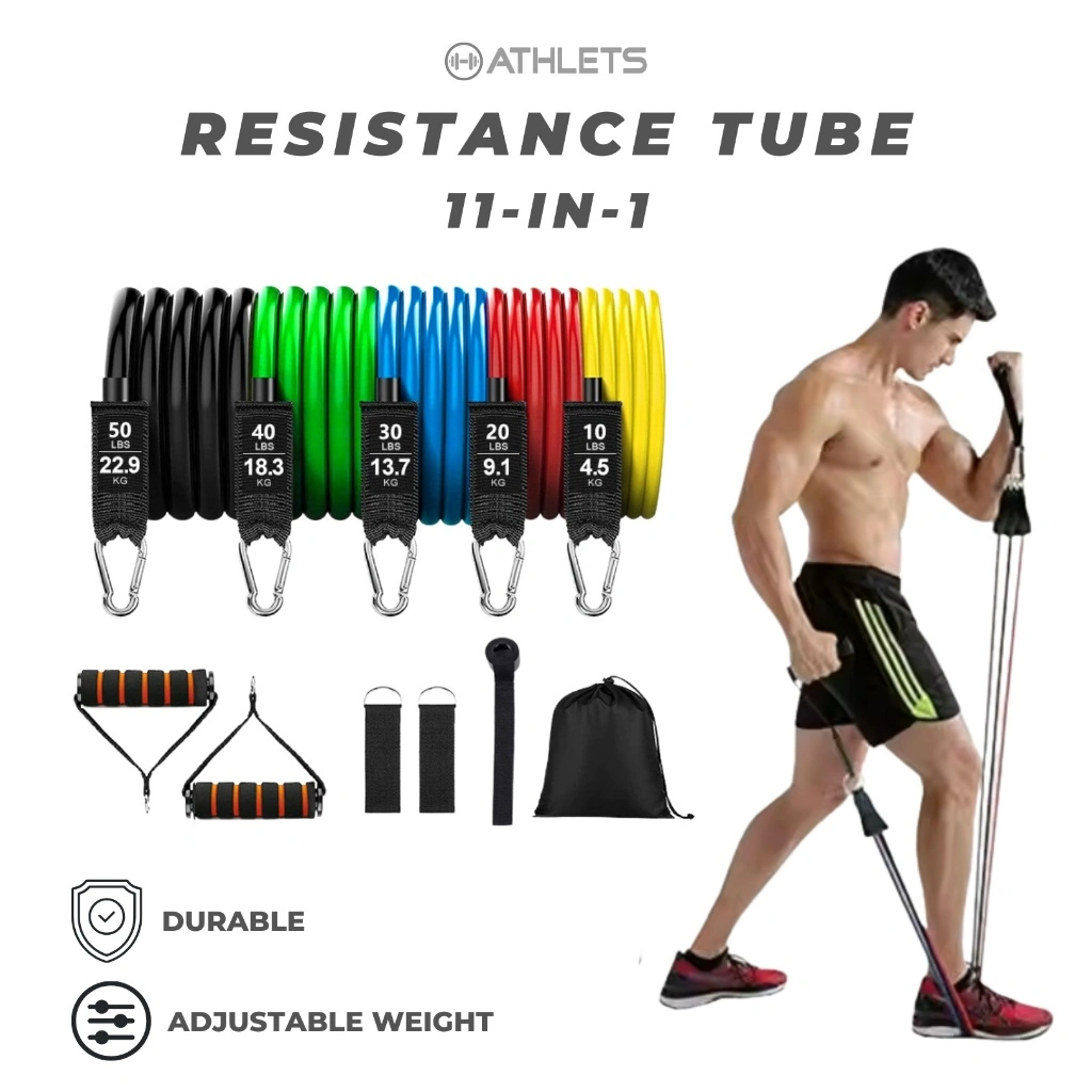 ATHLETS Resistance Tube | Premium Resistance Band Set 11 in 1