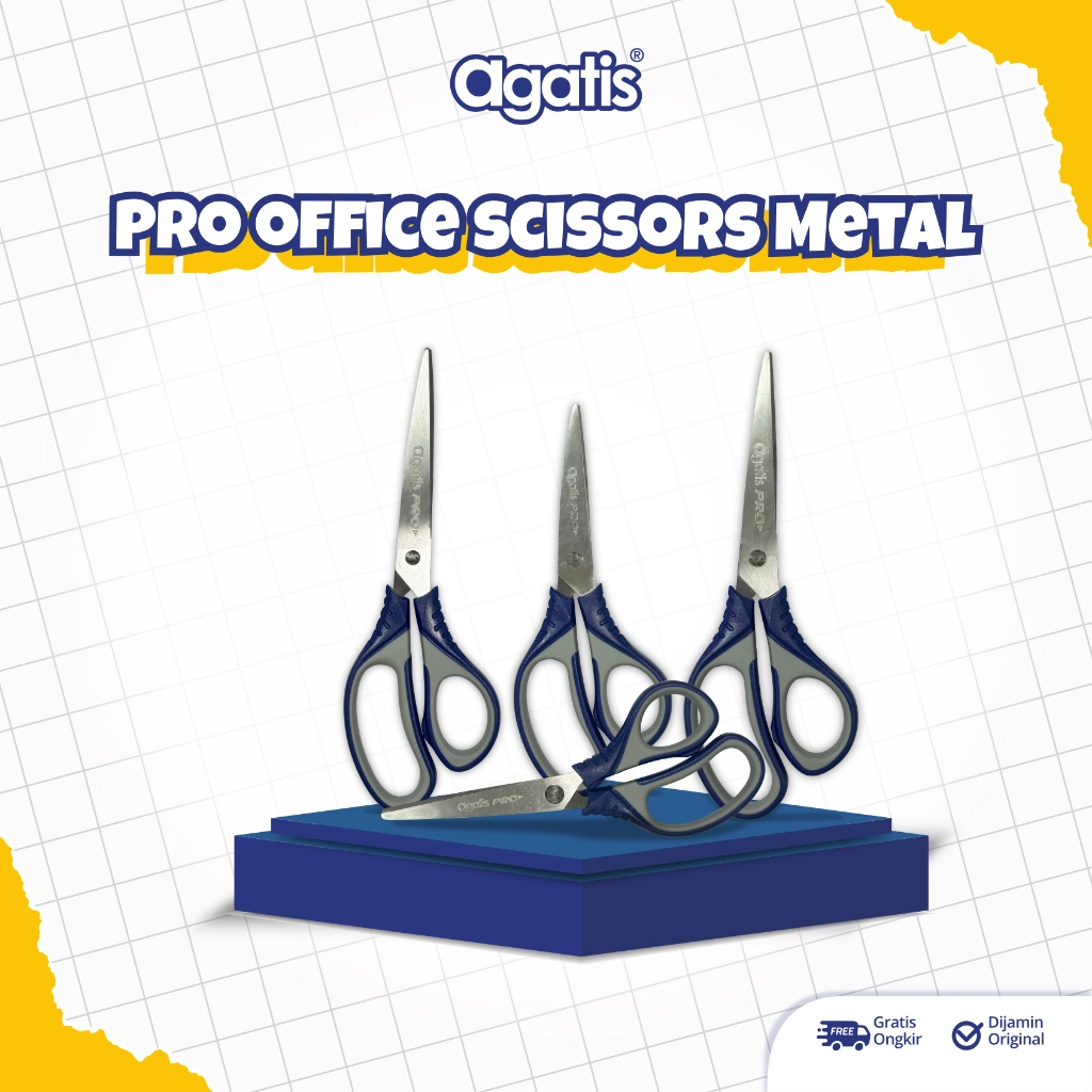 AGATIS Gunting Serbaguna Stainless Anti Karat Nyaman di Genggam 13cm, 17cm, 18cm, 21cm [AGATIS Pro]