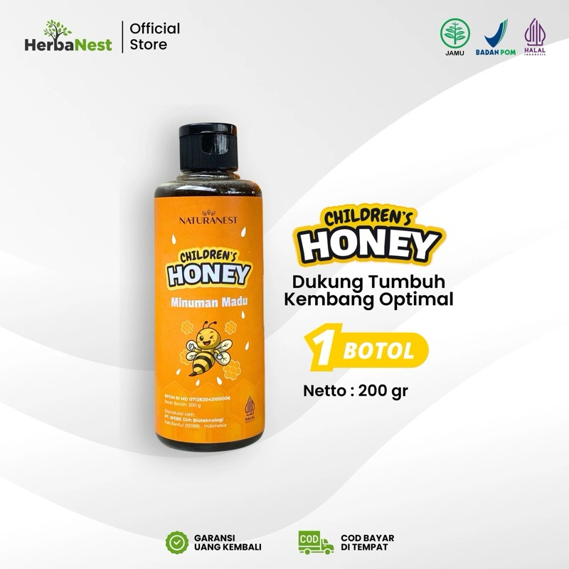 NaturaNest Children’s Honey - Madu Multivitamin Anak Penambah Nafsu Makan Paket 1 Box