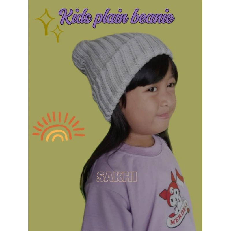 Topi Kupluk Rajut Anak,plain beanie hangat,tebal,nyaman