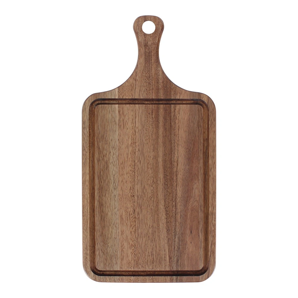 [COOKVILLE] Paddle Cutting Board Talenan Kayu Pegangan dengan Alur Anti Tumpah