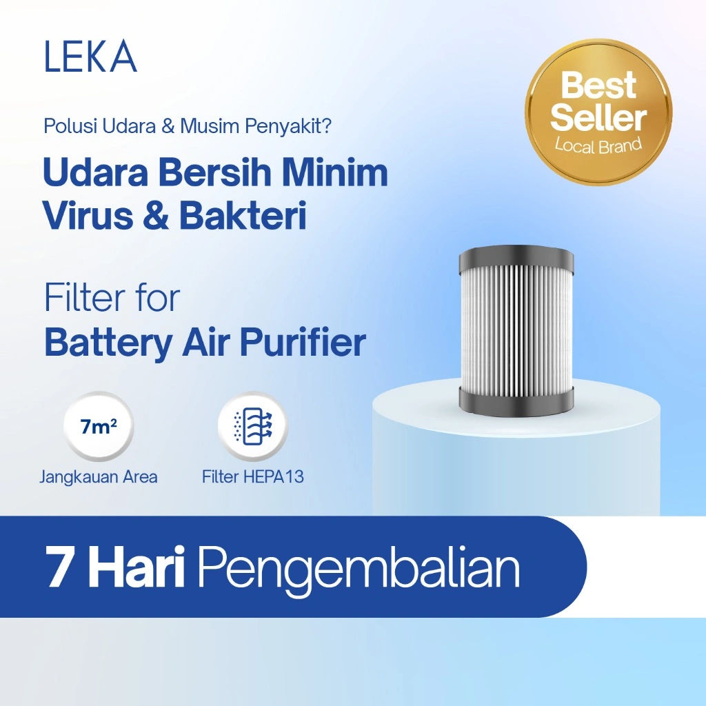LEKA - AP7707 Portable Air Purifier - Replacement Filter - Filter HEPA