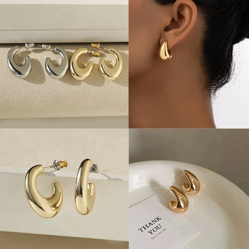 Anting-anting sederhana mode Korea 925 perhiasan aksesoris wanita baru sederhana dan murah hati anting-anting jilbab wanita