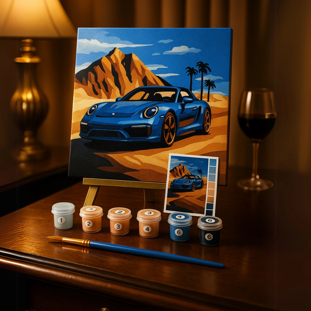 SFO - DIY Paint By Numbers Kit 1 Set - Sporty Race Car X