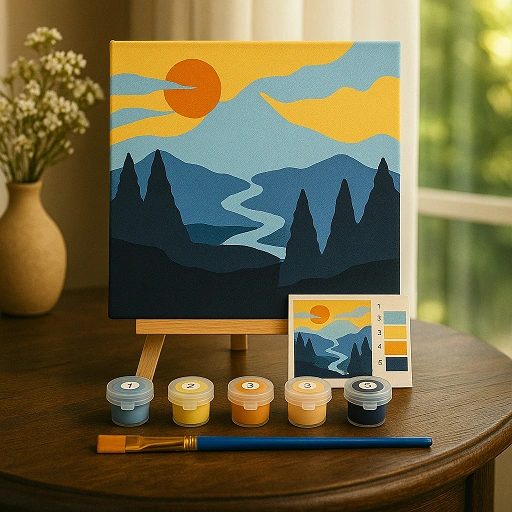 SFO - DIY Paint By Numbers Kit 1 Set - Vector Mountain T