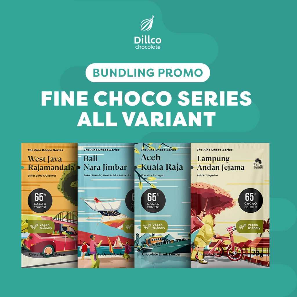 DILLCO CHOCOLATE - Fine Choco Series All Variant (4 Sachet). Bubuk Minuman Coklat