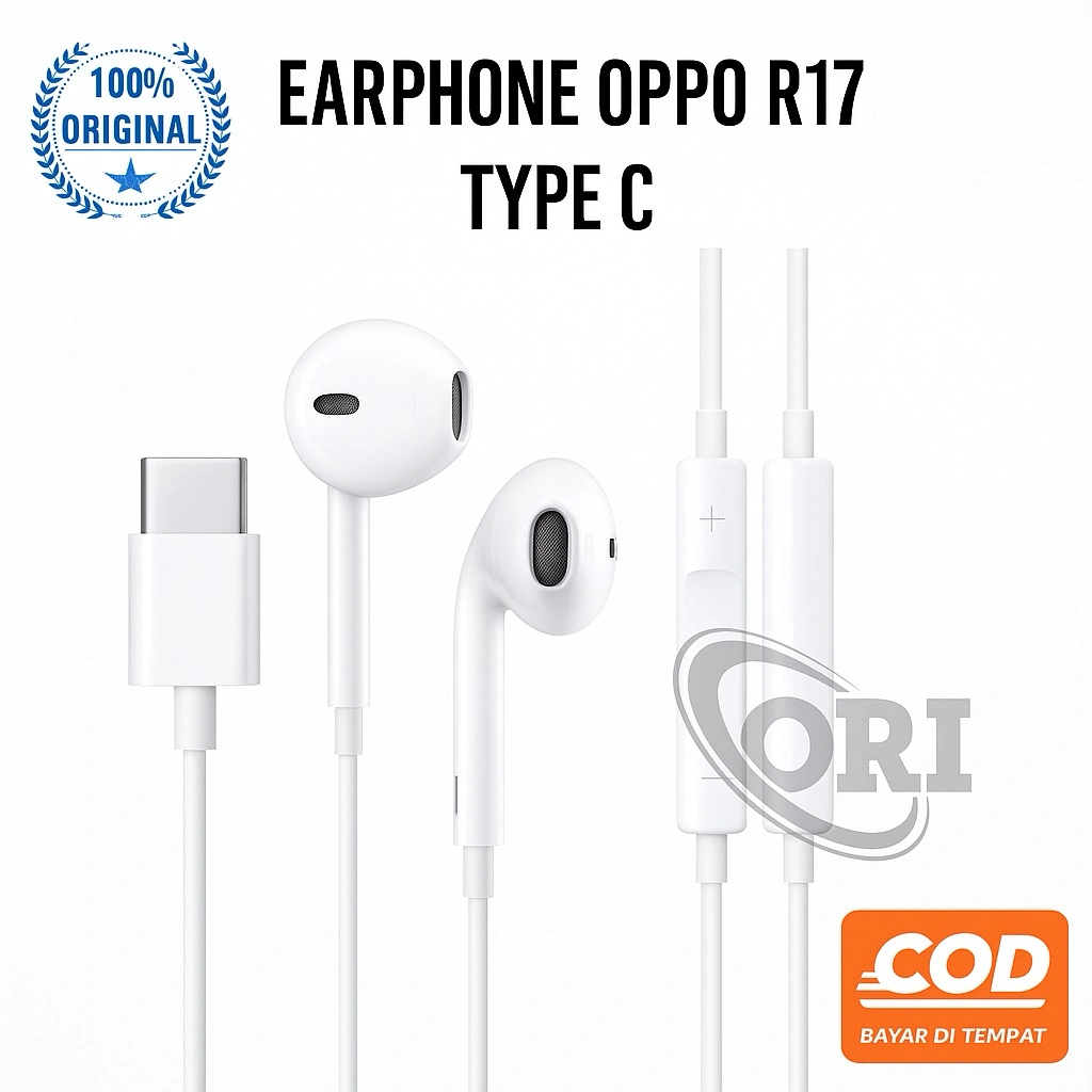 EARPHONE 0pp0 R17 TYPE C SUPERBASS MIC JERNIH ORIGINAL