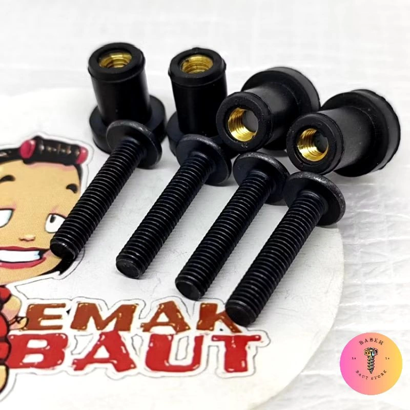 BAUT MUR BODY VISOR SET WELL NUT YAMAHA NMAX AEROX LEXI XRIDE