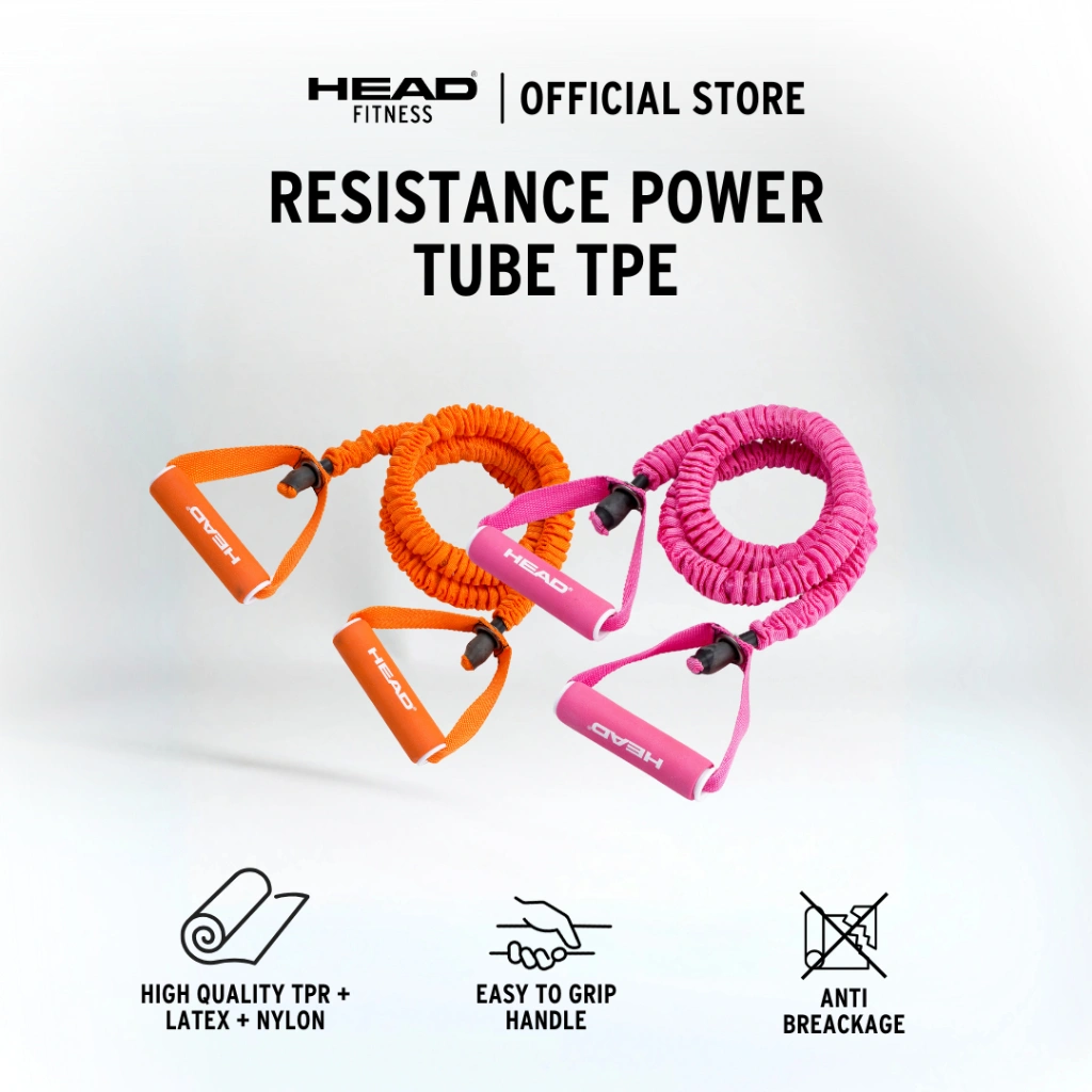 Head Fitness Gym Band HEAD Power Resistance Tube TPE 20 kg Orange / Pink