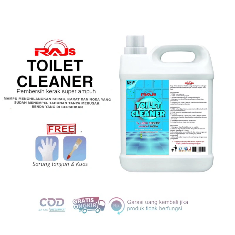 RAJS Toilet cleaner pembersih kerak.keramik kamar mandi /toilet/wastafel/bowl/kloset/Alat dapur terlaris cod