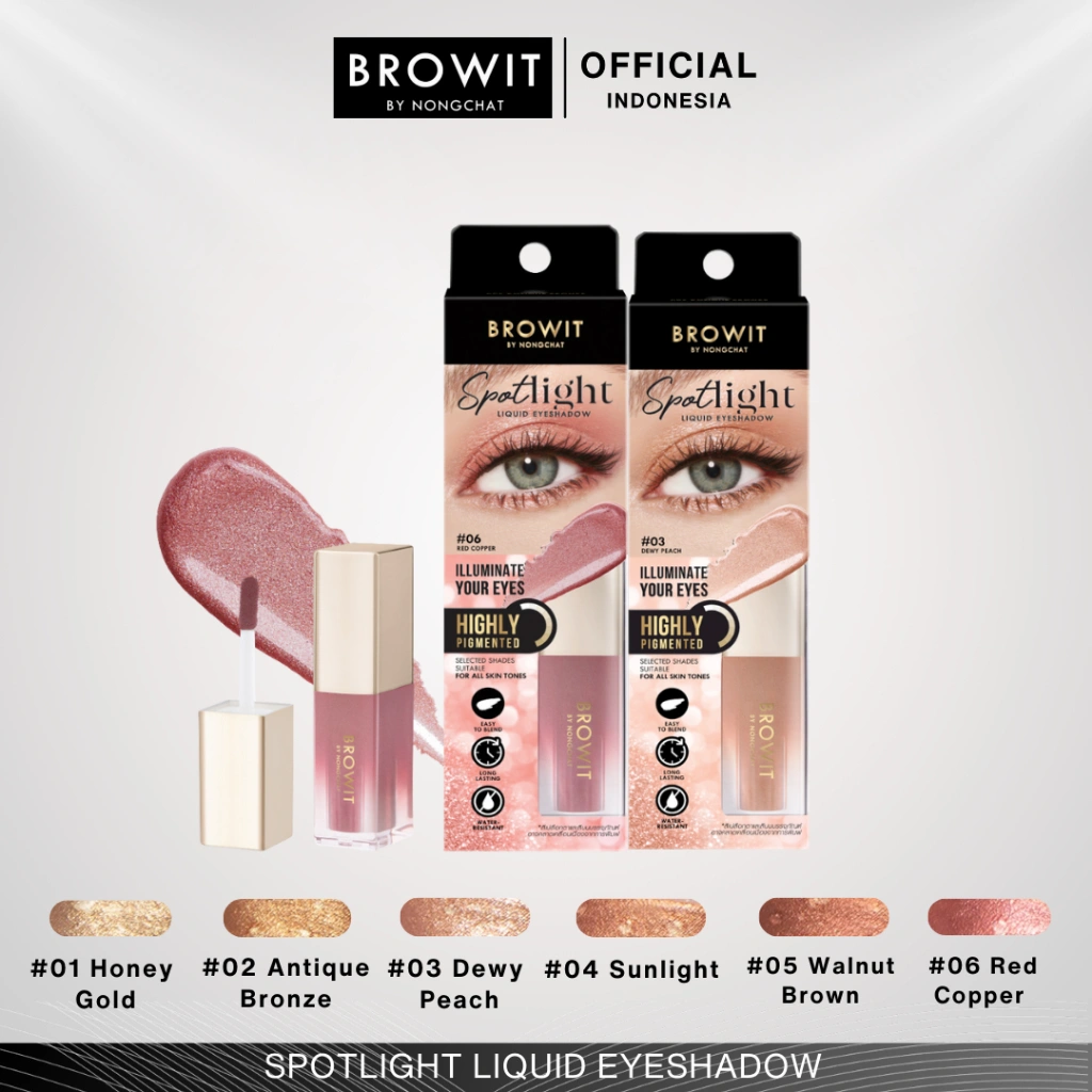 BROWIT BY NONGCHAT Spotlight Liquid Eyeshadow / Eyeshadow Shimmer / Eyeshadow Liquid / Eyeshadow Waterproof