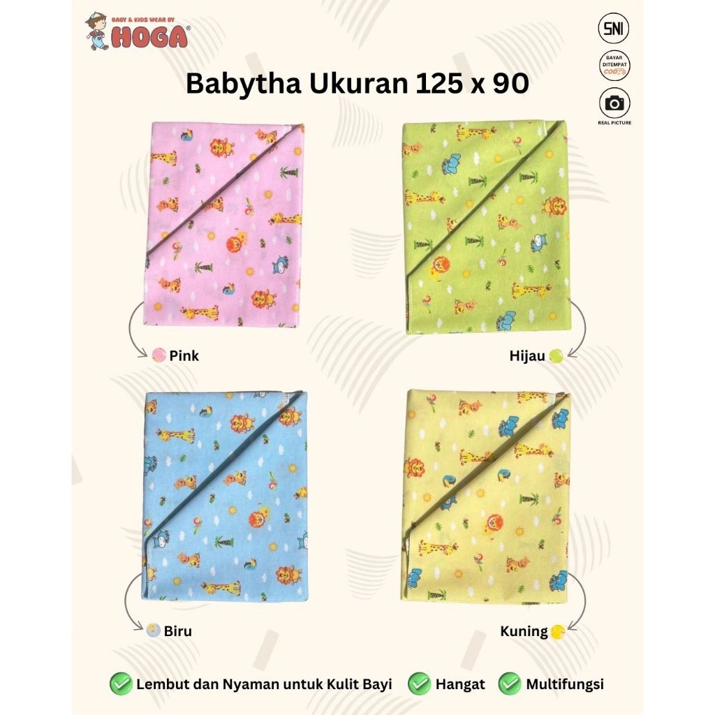 [Isi 3 / 6 / 12 pcs] Bedong Babytha - Bedong Bayi Jumbo Flanel Ukuran 120x90 & 80x80 - Bedong set