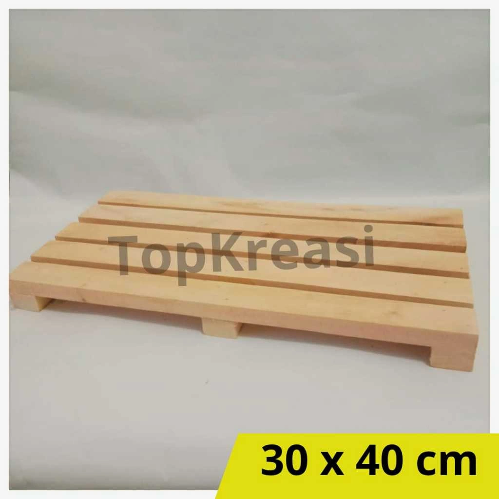 Tatakan Panci Anti Panas Kayu Mahoni 30x40cm/Mini Palet Kayu Aesthetic/Alas Tatakan Kayu Esteti