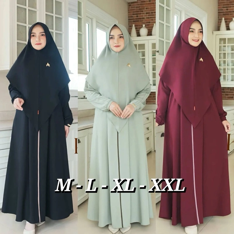 LANIRA GAMIS SYARI UKURAN M L XL XXL PLUS HIJAB BAHAN SYAKILA BUSUI TERBARU ABAYA PLOS ELEGAN IBU IBU