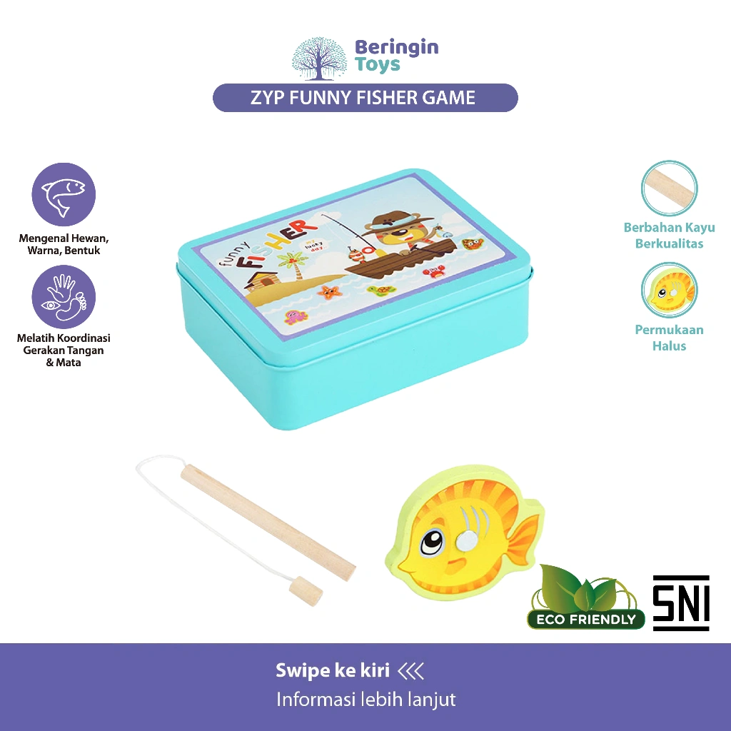 Beringin Toys Mainan Edukasi Fishing Puzzle Pancingan Anak Magnet Mainan Pancingan Mainan Anak / Mainan Anak